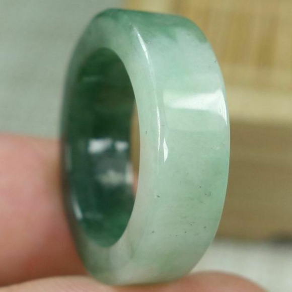 Certified Green 100% Natural A jadeite jade Ring 戒指 USA 7# - Picture 2 of 13